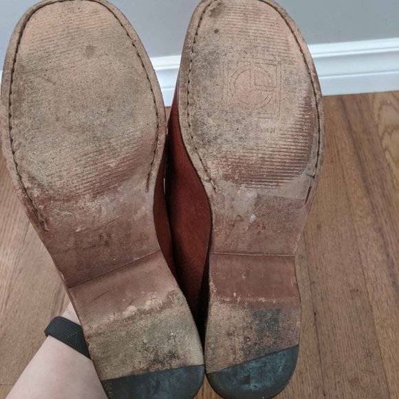 Brown and White Cole Haan Penny Loafers - Picture 3 of 3